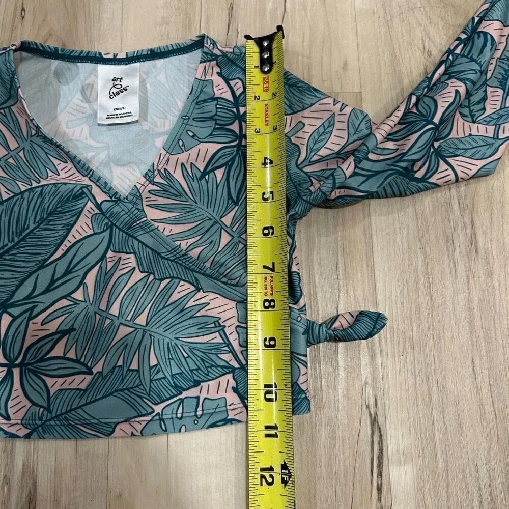 Kid Target Art Class Floral print bikini tops only size XS (4/5)